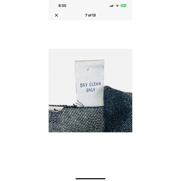 Chico's Denim Jean Jacket Womens‎ Sz 0 Small 4 Tapestry Black Burgundy Boho Wool - Picture 4 of 10